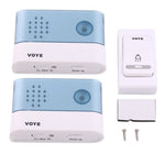 VOYE V004B2 Wireless Smart Music Home Doorbell with Dual Receiver, Remote Control Distance: 120m (Open Air) - Trustpick