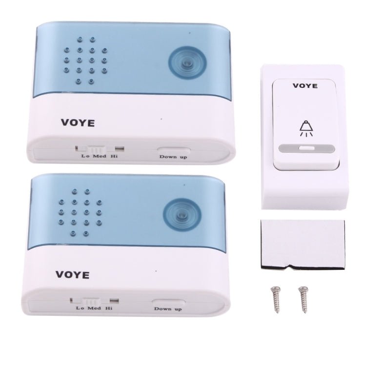 VOYE V004B2 Wireless Smart Music Home Doorbell with Dual Receiver, Remote Control Distance: 120m (Open Air) - Trustpick