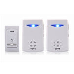 VOYE V006B2 Wireless Remote Control Chime Door Bell with Double - Receiver - Trustpick