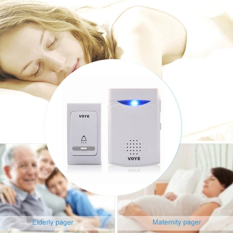 VOYE V006B2 Wireless Remote Control Chime Door Bell with Double - Receiver - Trustpick