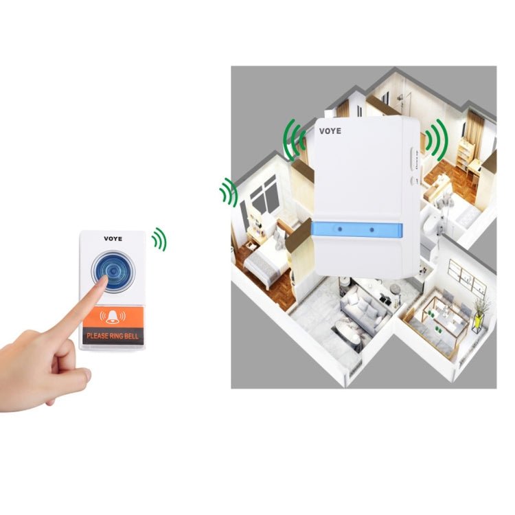VOYE V012A Home Music Remote Control Wireless Doorbell with 38 Polyphony Sounds - Trustpick