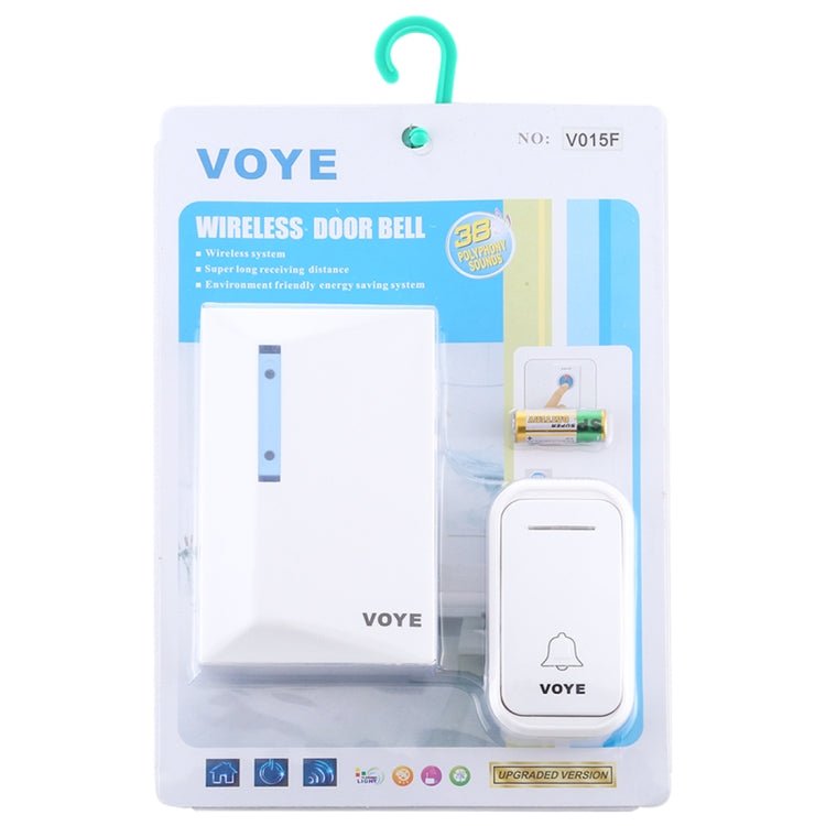 VOYE V015F Home Music Remote Control Wireless Doorbell with 38 Polyphony Sounds - Trustpick