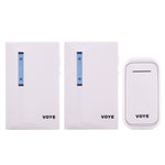 VOYE V015F2 Wireless Smart Music Home Doorbell with Dual Receiver, Remote Control Distance: 120m (Open Air) - Trustpick