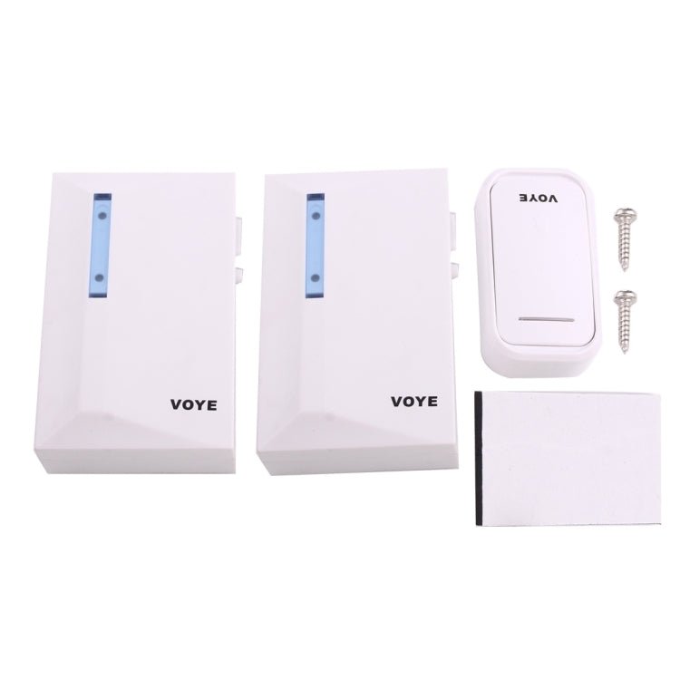VOYE V015F2 Wireless Smart Music Home Doorbell with Dual Receiver, Remote Control Distance: 120m (Open Air) - Trustpick
