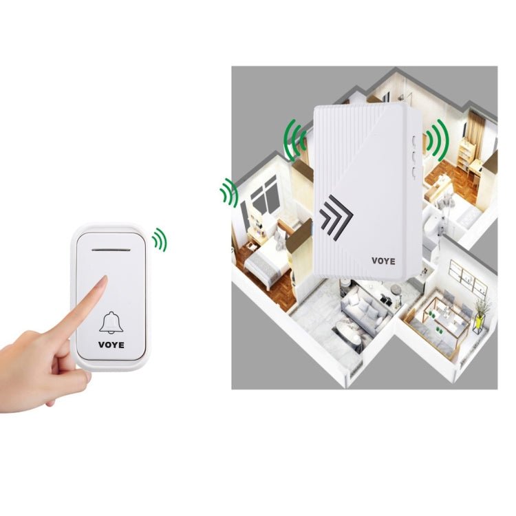 VOYE V022F Home Music Remote Control Wireless Doorbell with 38 Polyphony Sounds - Trustpick