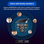 VTS29 6MP Multi - lens Panoramic Solar Surveillance PTZ Dome Camera - Trustpick