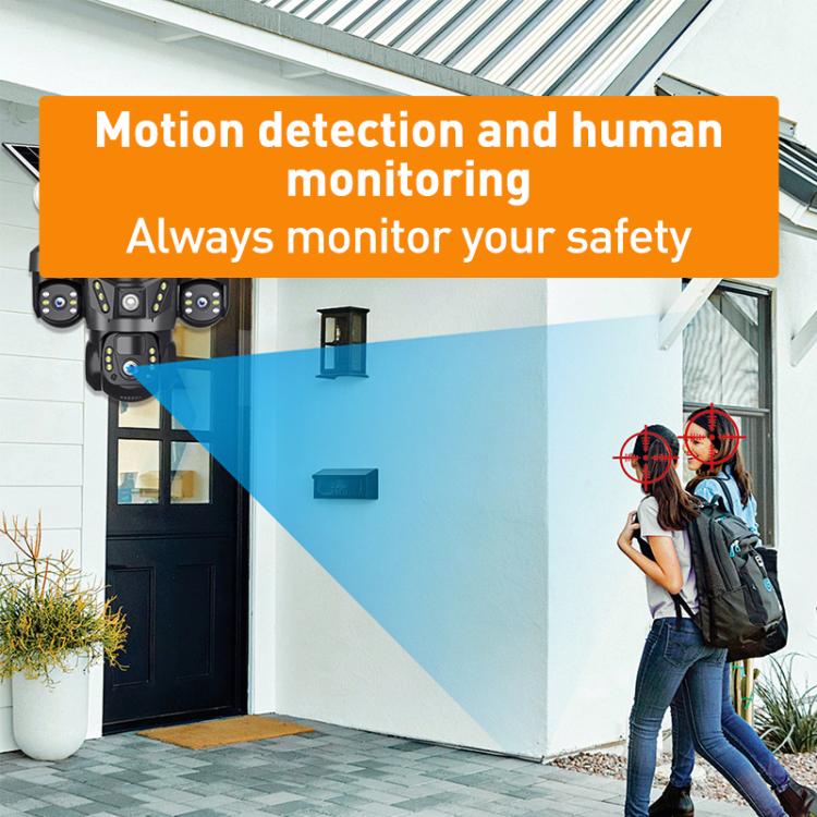 VTS29 6MP Multi - lens Panoramic Solar Surveillance PTZ Dome Camera - Trustpick