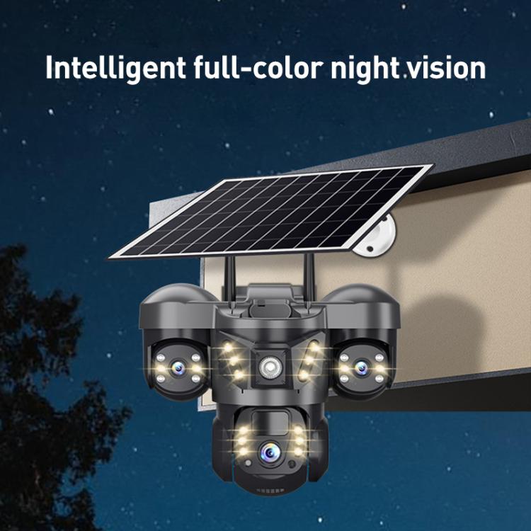 VTS29 6MP Multi - lens Panoramic Solar Surveillance PTZ Dome Camera - Trustpick