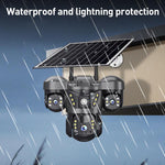 VTS29 6MP Multi - lens Panoramic Solar Surveillance PTZ Dome Camera - Trustpick