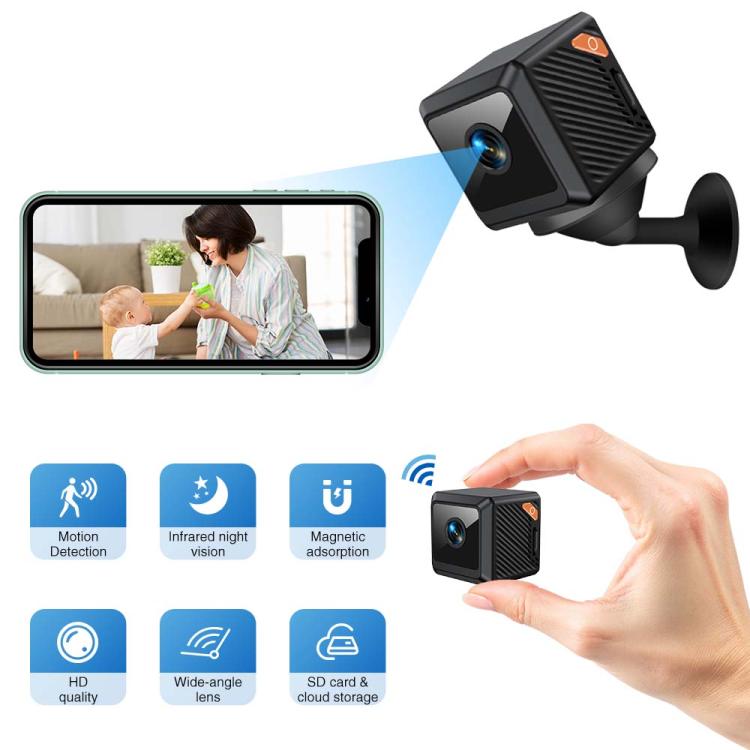 W02 HD Magnetic WiFi Smart Mini Camera Supports Motion Detection Infrared Night - Trustpick