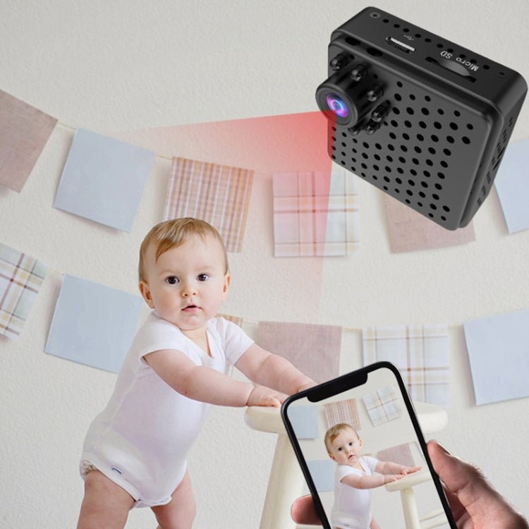 W18 1080P HD WiFi Smart Mini Security Camera, Support 155 Degrees Wide Angle & Motion Detection & Infrared Night Vision & TF Card - Trustpick