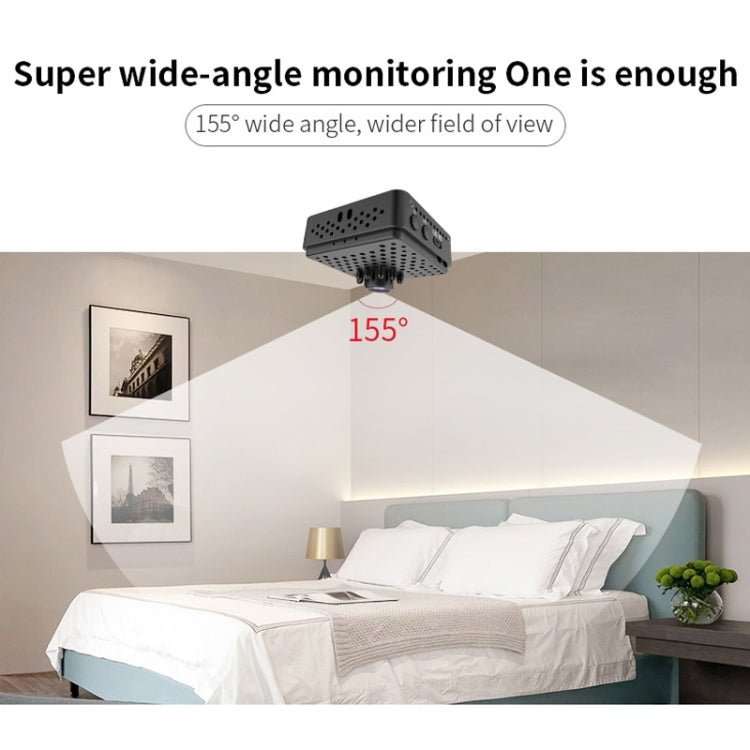 W18 1080P HD WiFi Smart Mini Security Camera, Support 155 Degrees Wide Angle & Motion Detection & Infrared Night Vision & TF Card - Trustpick