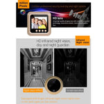 W5 2.4 inch Screen 2.0MP Security Camera No Disturb Peephole Viewer Doorbell, Support TF Card / Night Vision / Video Recording - Trustpick