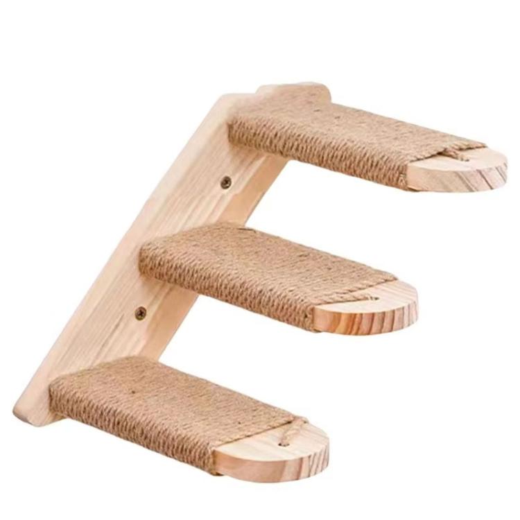Wall Mounted Cat Climbing Frame Wooden Sisal Cat Jumping Platform Multi - Level Climbing Stairs - Trustpick
