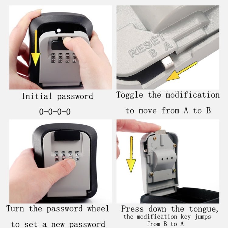 Wall - Mounted Key Code Box Construction Site Home Decoration Four - Digit Code Lock Key Box - Trustpick