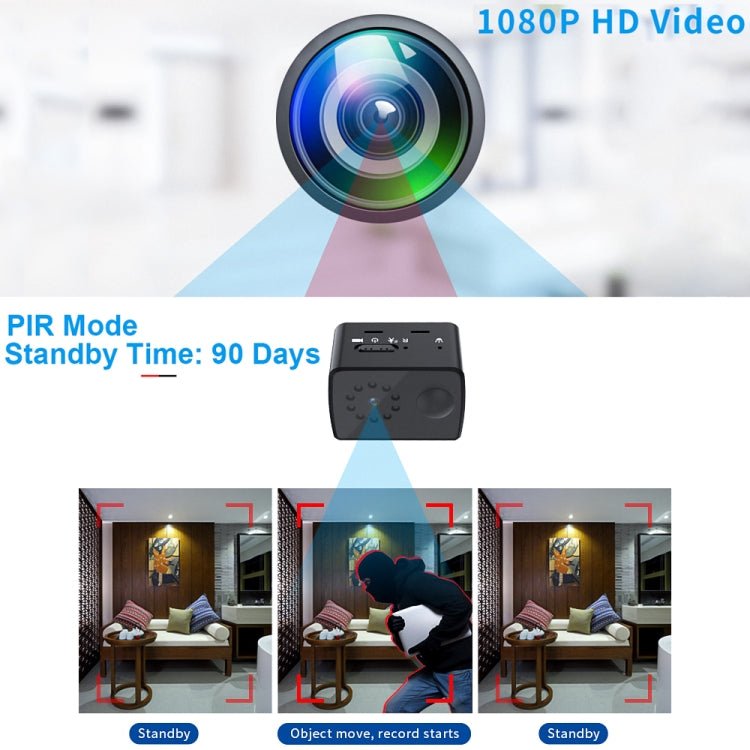 WD20 Mini 1080P HD Camcorder Night Vision PIR Motion Action Micro Camera - Trustpick