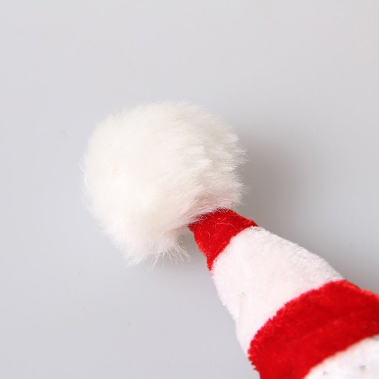 Western Red and White Striped Pet Dog Christmas Hat, Comfortable Children Dressing Up Christmas Hat - Trustpick