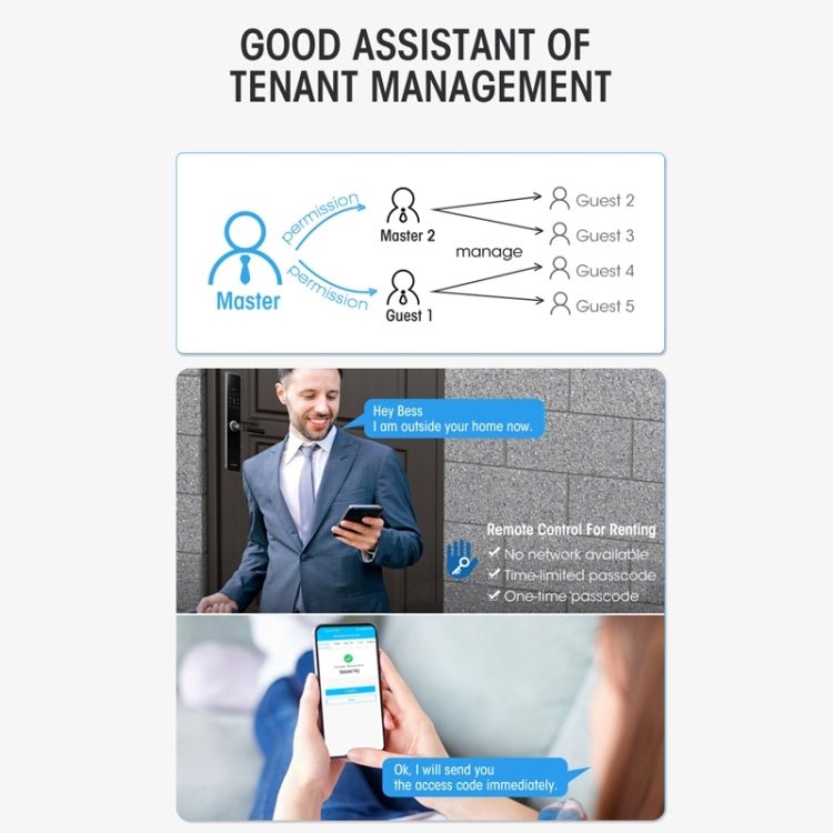 Wifi Fingerprint Lock Home Security Door Password Lock Supports APP Remote Unlocking - Trustpick