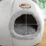 Winter Semi - Closed Warm & Velvet Round Pet Nest - Trustpick