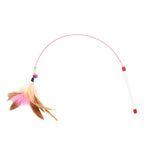 Wire Funny Cat Stick With Bell Cat Toy, Style: Feather - Trustpick
