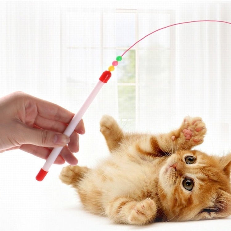 Wire Funny Cat Stick With Bell Cat Toy, Style: Feather - Trustpick