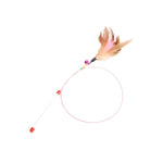 Wire Funny Cat Stick With Bell Cat Toy, Style: Feather - Trustpick