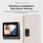 Wireless 2.4G Visual Intercom Doorbell 4.3 inch IPS Screen with Camera Monitor Night Vision - Trustpick