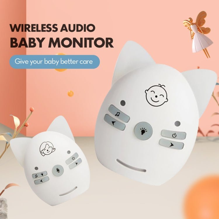 Wireless Audio Baby Monitor Support Voice Monitoring + Intercom + Night Light without Battery - Trustpick
