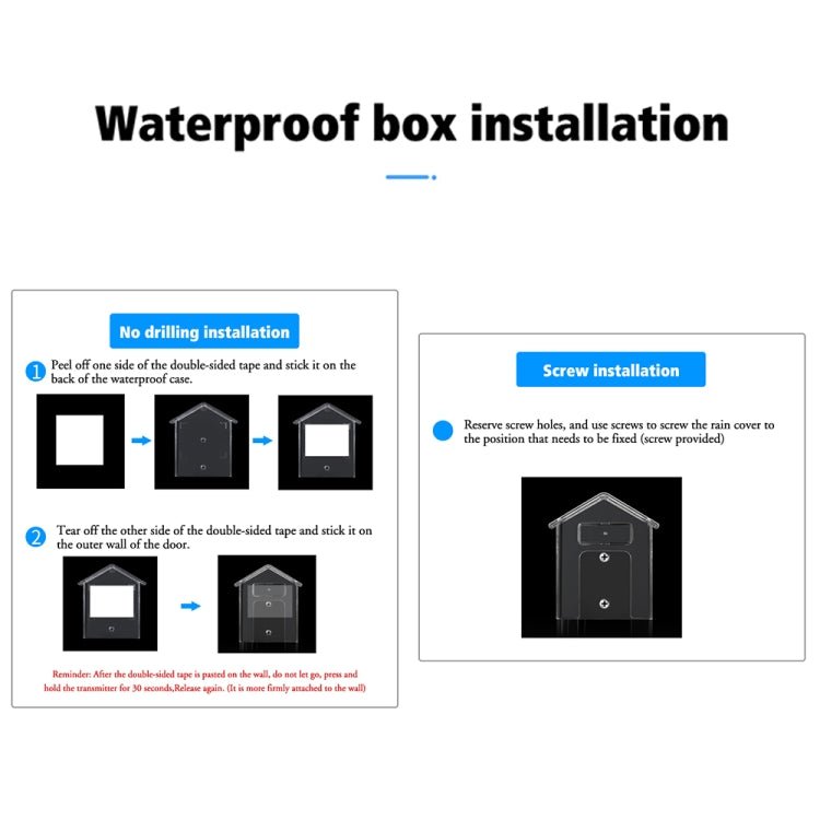 Wireless Doorbell Waterproof Cover Outdoor Doorbell Transparent Rain Protection Case - Trustpick