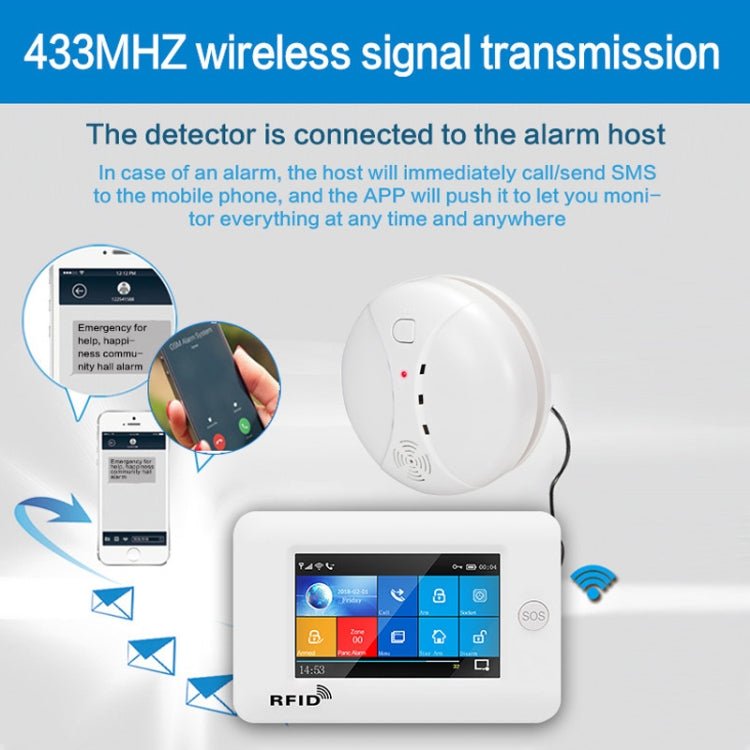Wireless Fire Sensor Protection Smoke Detector Home Security Alarm Systems - Trustpick