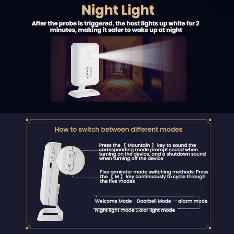 Wireless Infrared Sensor Split Supermarket Welcome Doorbell - Trustpick