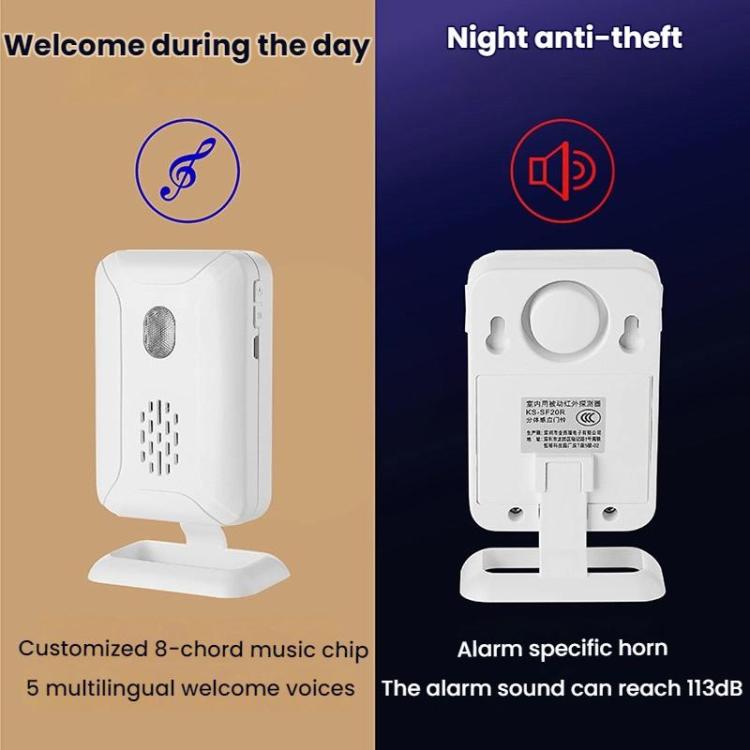Wireless Infrared Sensor Split Supermarket Welcome Doorbell - Trustpick