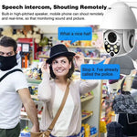 Wireless Surveillance Camera HD PTZ Home Security Outdoor IP66 Waterproof Network Dome Camera, Support Night Vision & Motion Detection & TF Card, US Plug - Trustpick