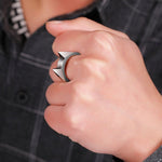 Women Men Safety Survival Ring Tool Self Defence Stainless Steel Finger Defense Ring - Trustpick