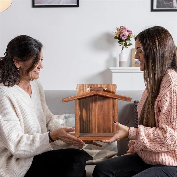 Wood Squirrel Feeder Chipmunk House For Corn, Peanuts - Trustpick