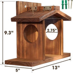 Wood Squirrel Feeder Chipmunk House For Corn, Peanuts - Trustpick
