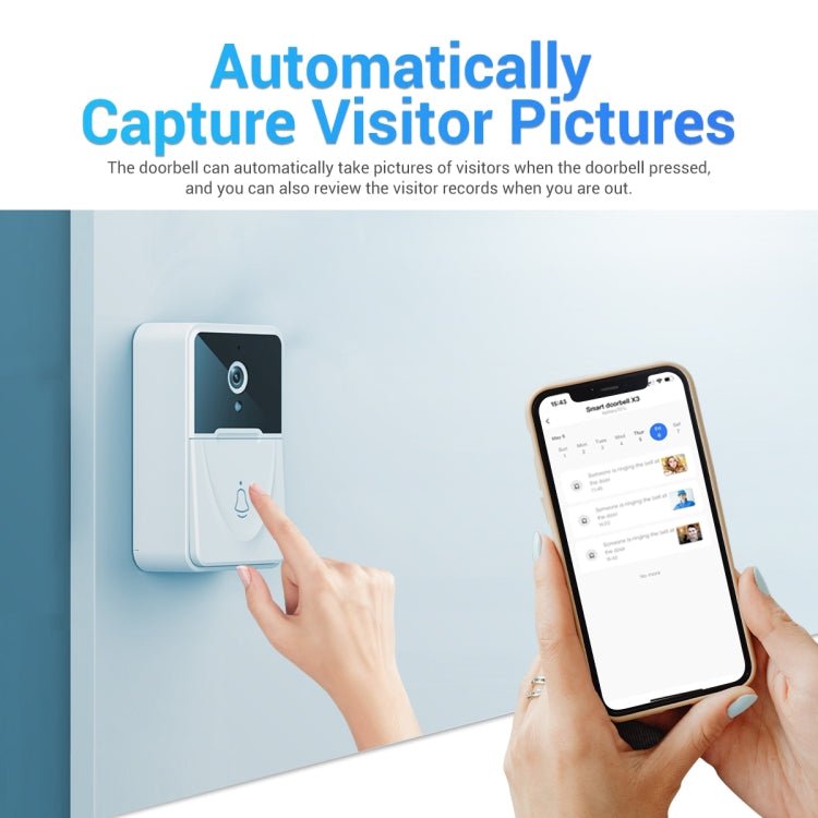 X3 Smart Doorbell Camera Support Mobile APP & Two - way Voice & Cloud Storage - Trustpick