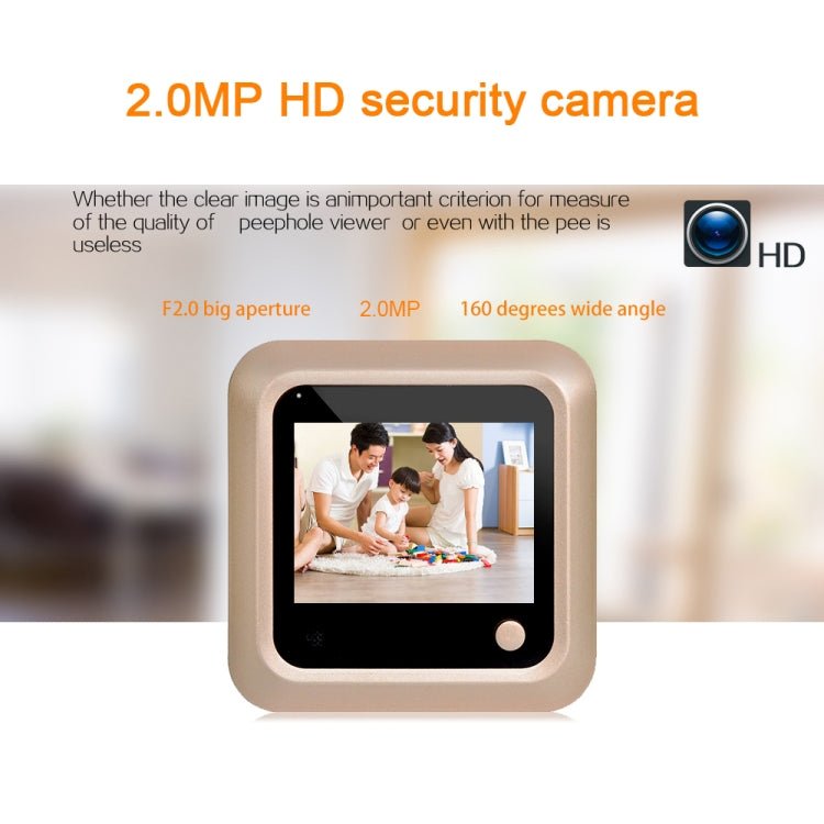 X5 2.4 inch Screen 2.0MP Security Camera No Disturb Peephole Viewer, Support TF Card - Trustpick
