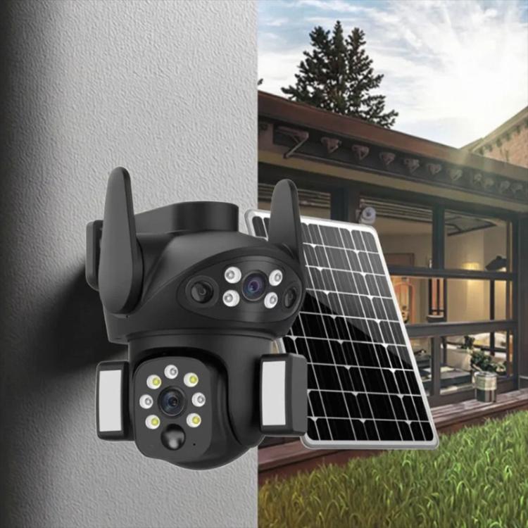 X7 2MP Multi - lens Panoramic Solar Surveillance PTZ Dome Camera - Trustpick