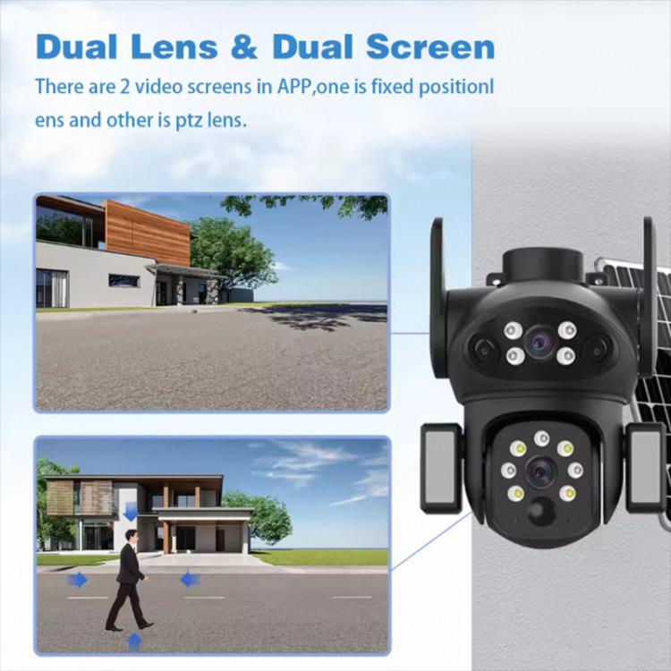 X7 2MP Multi - lens Panoramic Solar Surveillance PTZ Dome Camera - Trustpick