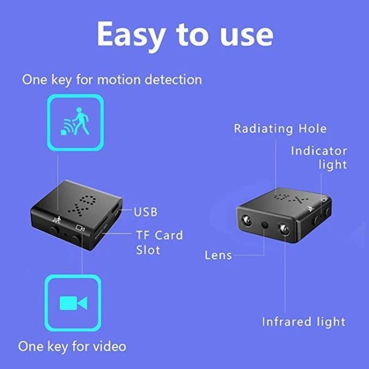 XD Camera 1080p HD Video Smart IR - CUT Infrared Night Vision Sports Camera - Trustpick