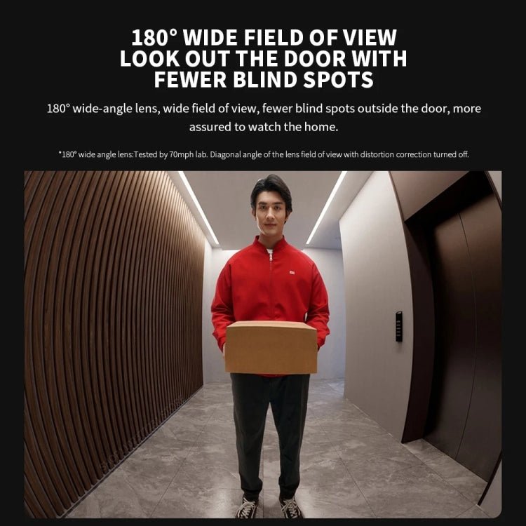 Xiaomi Smart Cat Eye 2 HDR 5 inch 3MP HD Camera 180 Degree Wide Angle Lens 940nm Infrared Night Vision Intercom Doorbell - Trustpick