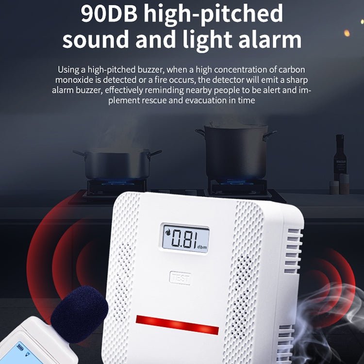 XY - S510COM 2 in 1 Carbon Monoxide Smoke Composite Alarm Detector without Battery - Trustpick