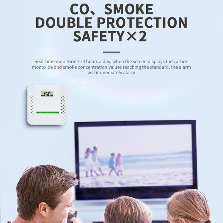 XY - S510COM 2 in 1 Carbon Monoxide Smoke Composite Alarm Detector without Battery - Trustpick
