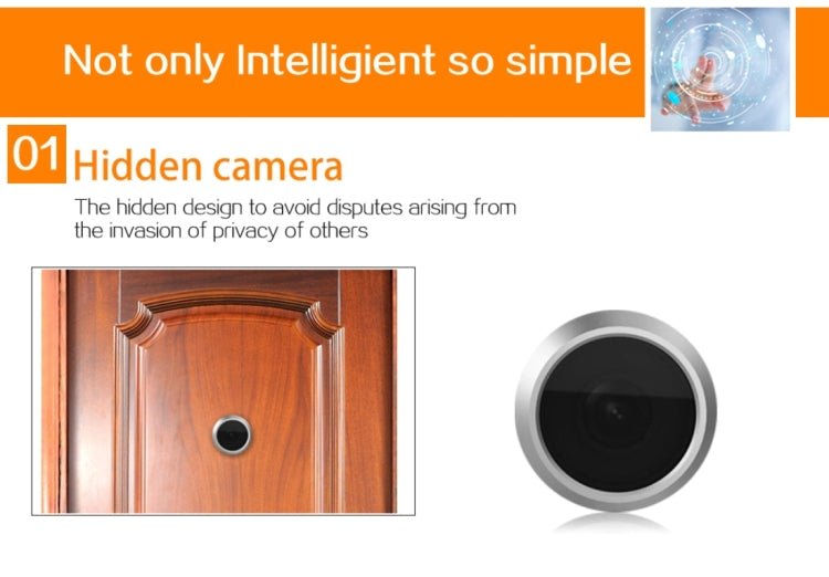 YB - 30BH 3 inch Screen 1.0MP Security Camera Taking Picture Door Peephole, Support TF Card - Trustpick