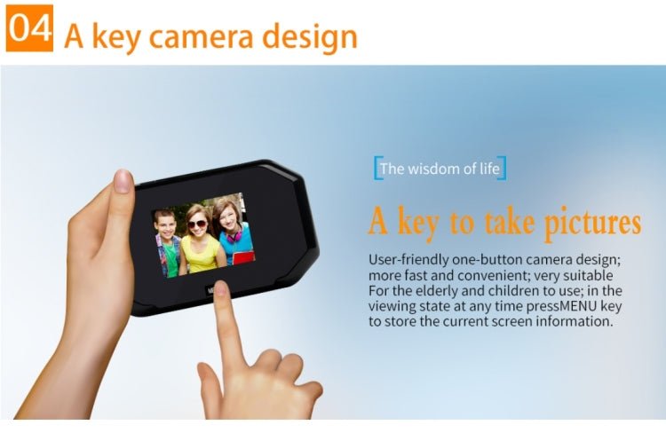 YB - 30BH 3 inch Screen 1.0MP Security Camera Taking Picture Door Peephole, Support TF Card - Trustpick