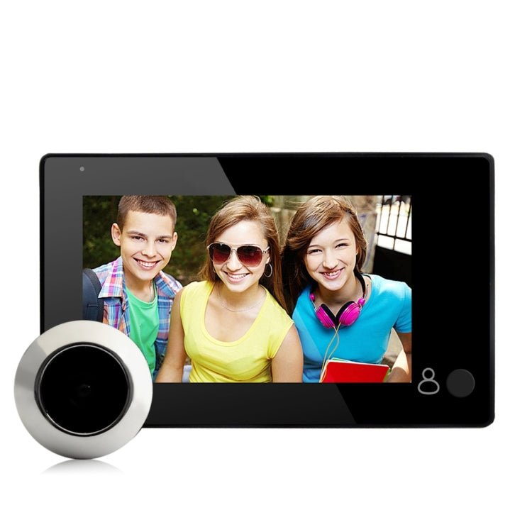 YB - 43CH 4.3 inch Screen 1.0MP Security Camera Door Peephole with One - key to Watch Function - Trustpick