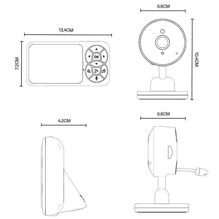 Yesido KM26 3.5 inch TFT screen 2.4G Baby Monitor Care Camera, Plug: UK Plug - Trustpick