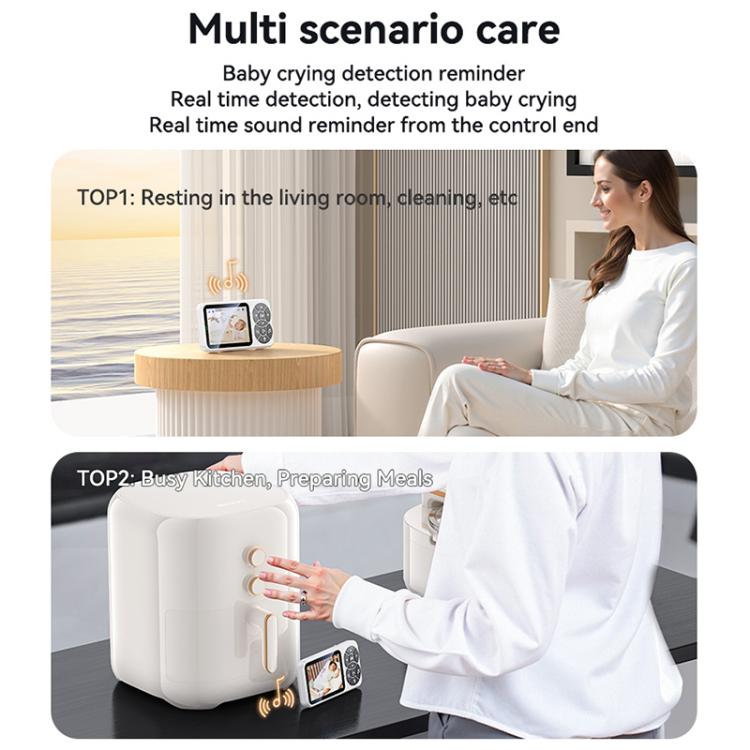 Yesido KM26 3.5 inch TFT screen 2.4G Baby Monitor Care Camera, Plug: UK Plug - Trustpick