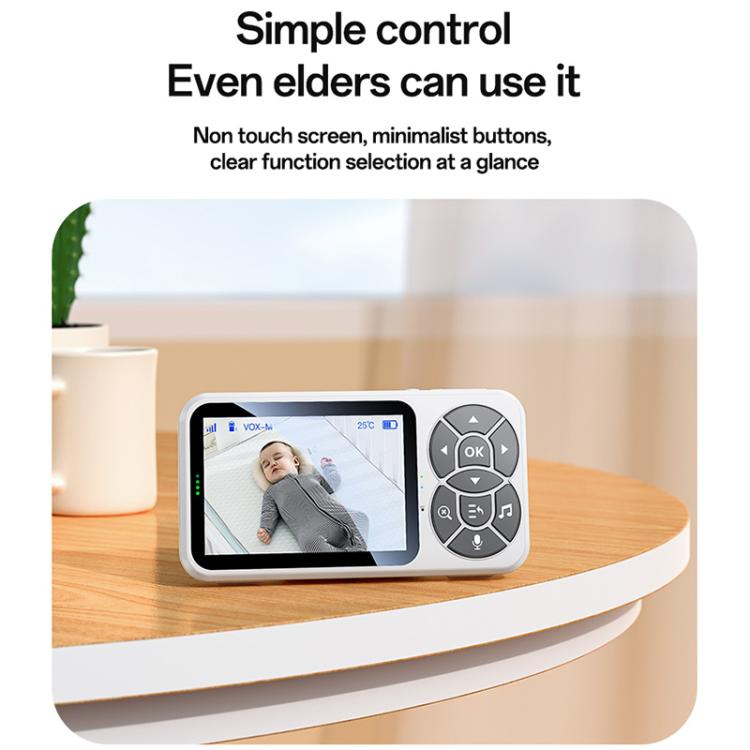 Yesido KM26 3.5 inch TFT screen 2.4G Baby Monitor Care Camera, Plug: UK Plug - Trustpick